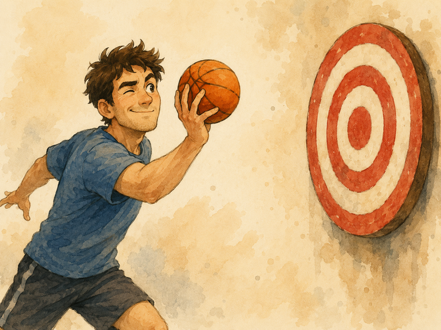 Ilustración visual y cómica para el idiom Give it a shot