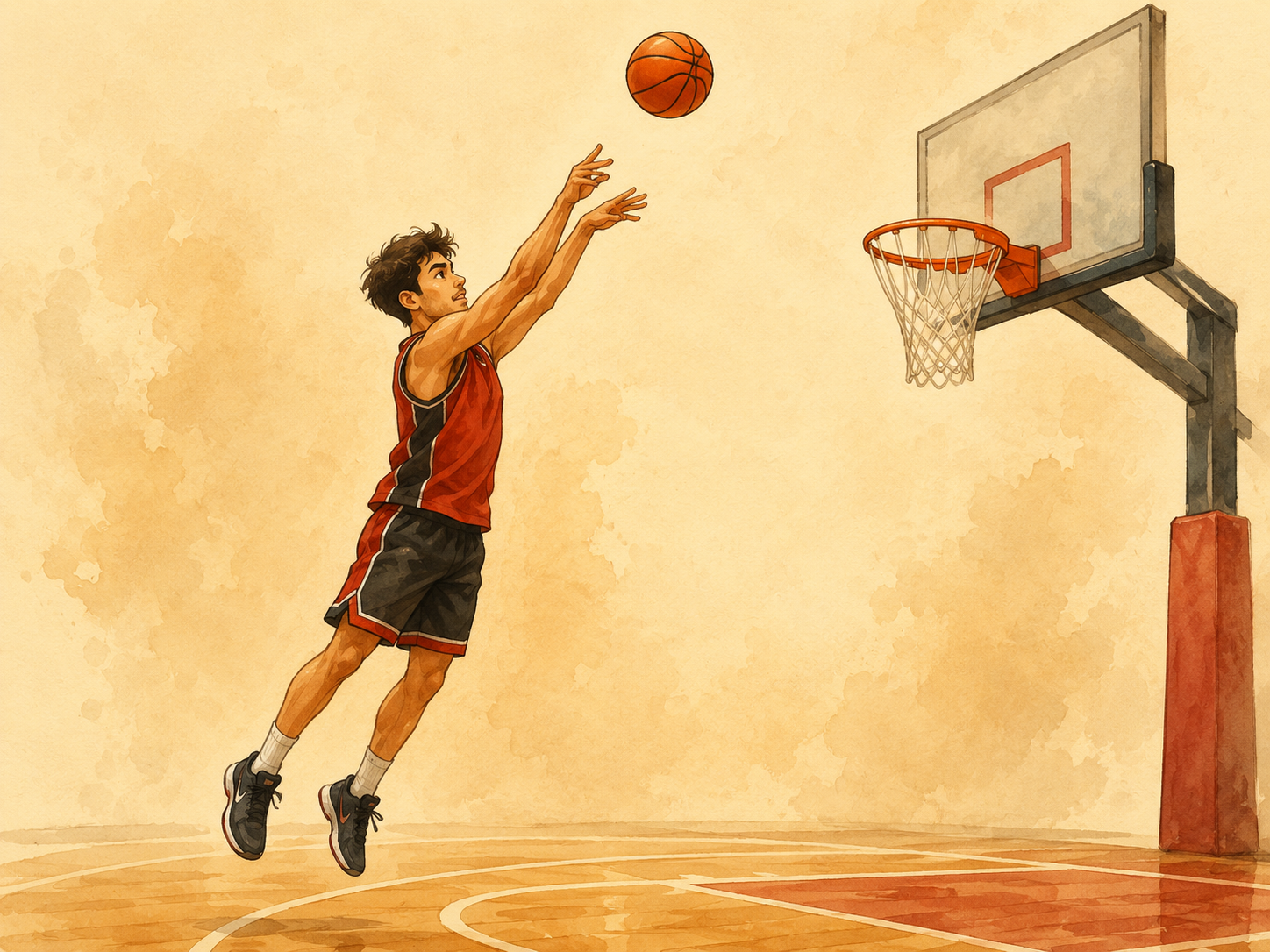 Ilustración visual y cómica para el idiom Shoot your shot
